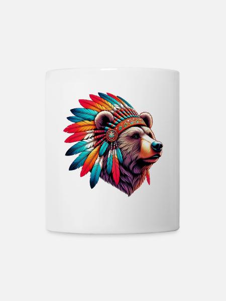 Indianerbär Amerikanische Rotbären - Tasse - Weiß
