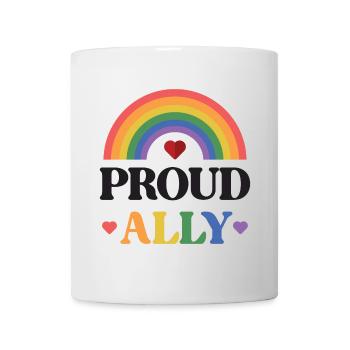 LGBTQ Pride Month - Proud Ally - Mug - white - Front