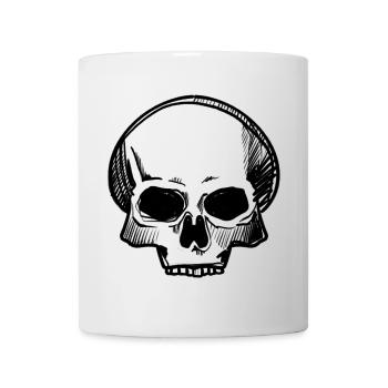 Skull - Pencil Drawing - Mug - white - Front