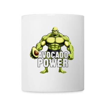Avocado Power Vegan Superfood Muskeln Geschenk - Tasse - Weiß - Vorne