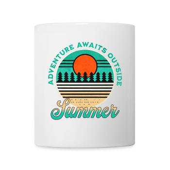 Adventure awaits Outside - Summer - Tasse - Weiß - Vorne