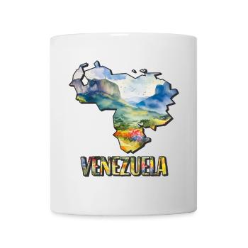Aquarell Landkarte Venezuela - Tasse - Weiß - Vorne
