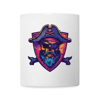 Crâne de pirate - Mug blanc - blanc - Devant