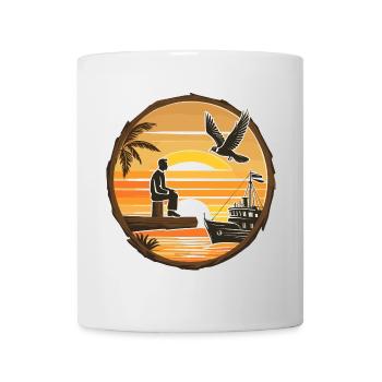 Paysage des Caraïbes - Mug blanc - blanc - Devant
