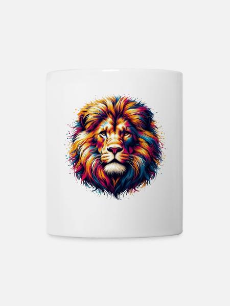 Löwe - Tasse - Weiß