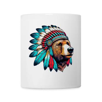 Ours amérindien Peaux-rouges d’Amérique - Mug blanc - blanc - Devant