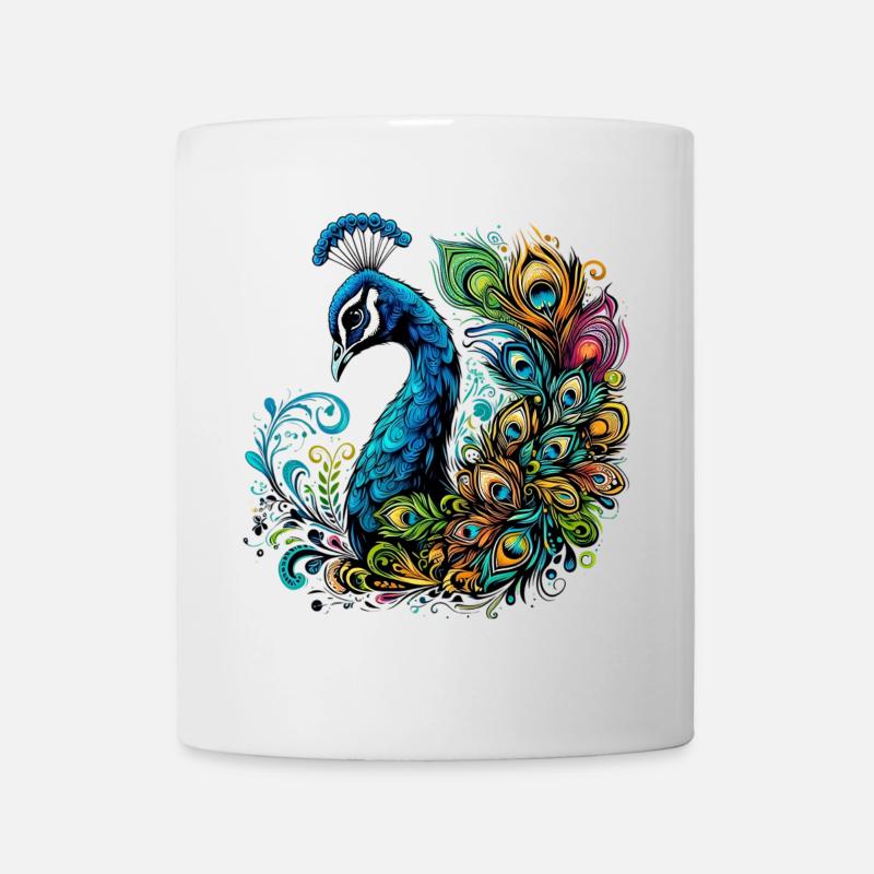 Paon - Mug blanc - blanc