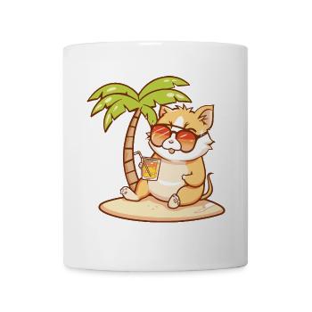 Hamster Sommer Strand Comic - Tasse - Weiß - Vorne