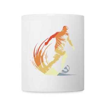 Fußballspieler Zeichnung Vintage Look - Tasse - Weiß - Vorne