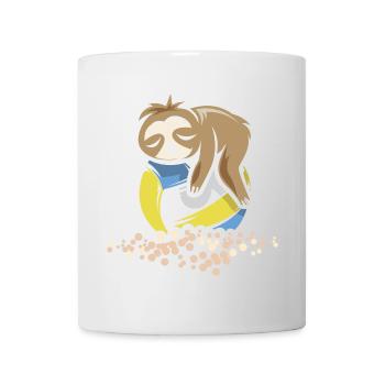 Volley-ball Paresseux Beach Volley de plage Été - Mug blanc - blanc - Devant