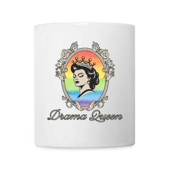 Drama Queen Regenbogenkrone - Tasse - Weiß - Vorne