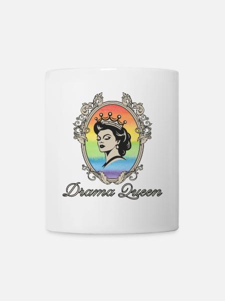 Drama Queen Regenbogenkrone - Tasse - Weiß
