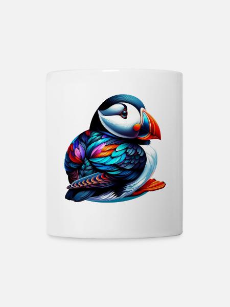 Papageitaucher - Tasse - Weiß
