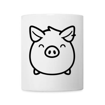 cochon - Mug blanc - blanc - Devant