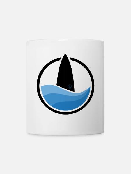 Surfwave I (black) - Tasse - Weiß
