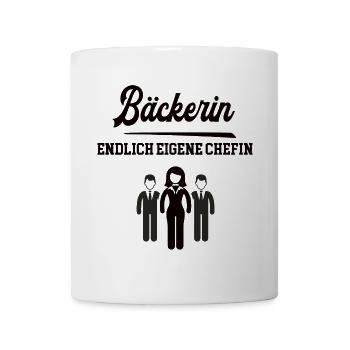 Bäckerin Chefin Selbstständigkeit Firma Gründen - Tasse - Weiß - Vorne