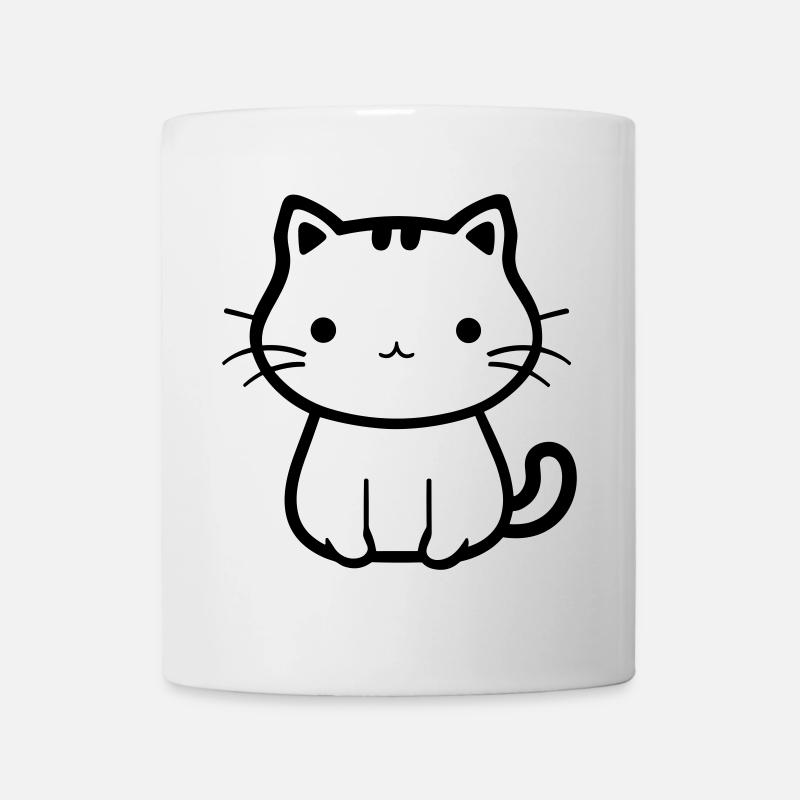 chat - Mug blanc - blanc