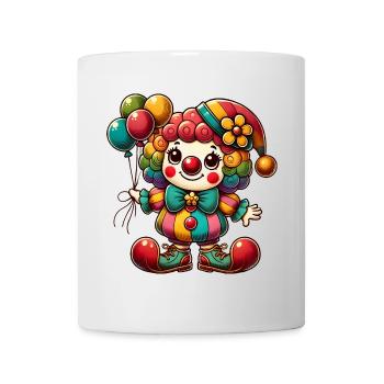Cheerful colours: Your colourful clown for a good mood - Mug - white - Front