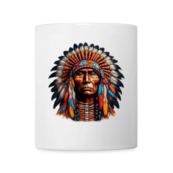 Amerikanischer Indianer Amerikaner - Tasse - Weiß - Vorne