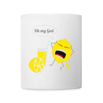 Design de citron drôle - Mug blanc - blanc - Devant