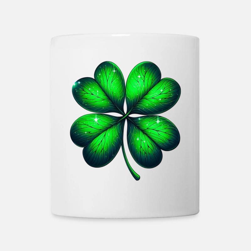 Vierblättriges Kleeblatt - Tasse - Weiß