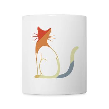 Cat Drawing Vintage Style - Mug - white - Front