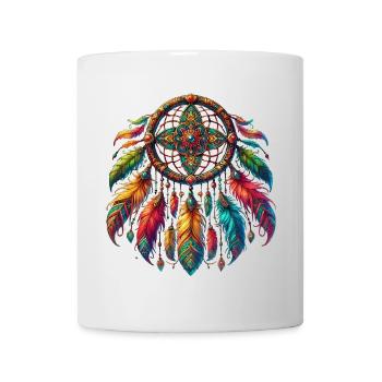 Attrape-rêves coloré : protection pour les bons rêves - Mug blanc - blanc - Devant