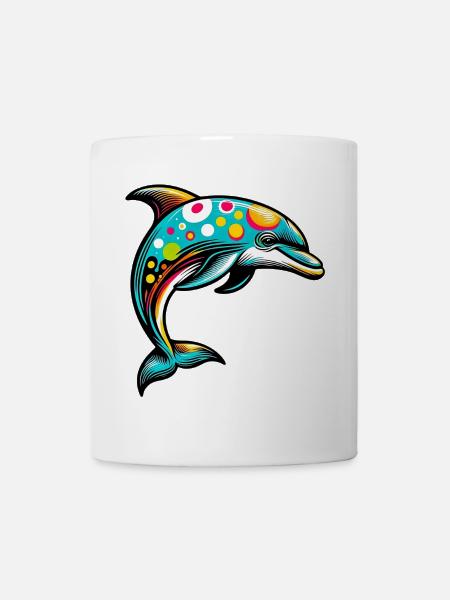 Delfin - Tasse - Weiß