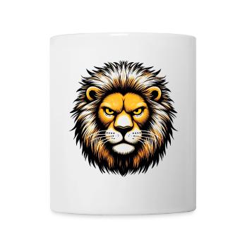 Löwe - Tasse - Weiß - Vorne