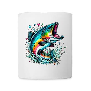 Lachs - Tasse - Weiß - Vorne