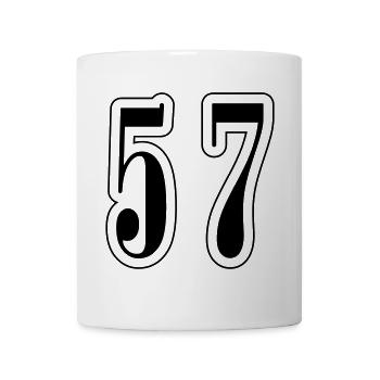 57 Symbole numérique - Mug blanc - blanc - Devant