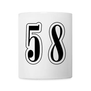 58 Symbole numérique - Mug blanc - blanc - Devant