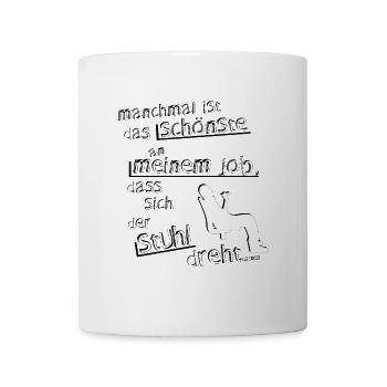 Das schönste an meinem Job - Tasse - Weiß - Vorne