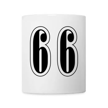 66 Zahl Symbol - Tasse - Weiß - Vorne