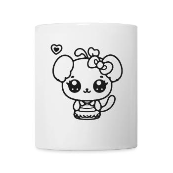 Panda Kawaii avec arc - Mug blanc - blanc - Devant