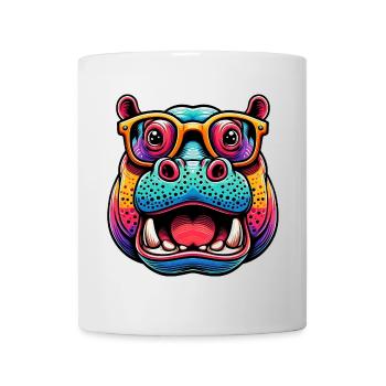 Hippopotamus with Glasses - Mug - white - Front
