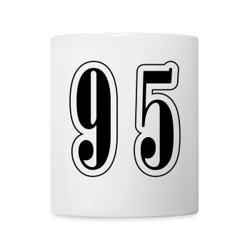 Symbole du chiffre 95 - Mug blanc - blanc - Devant