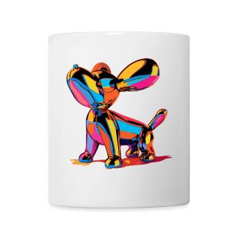Colorful Pop-Art Balloon Dog - Tasse - Weiß - Vorne