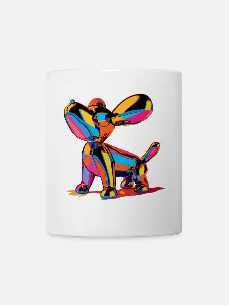 Colorful Pop-Art Balloon Dog - Tasse - Weiß