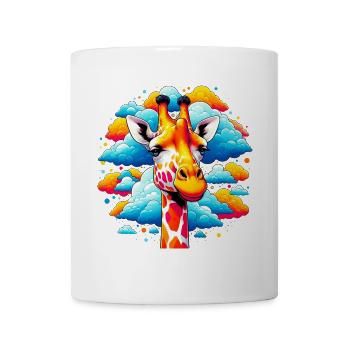 Giraffe with head in cloud clouds - Mug - white - Front
