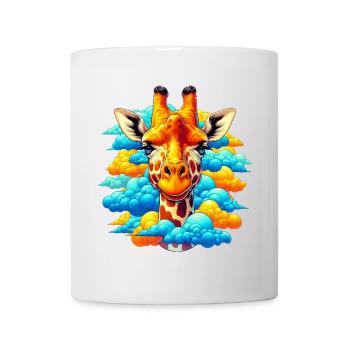 Giraffe with head in cloud clouds - Mug - white - Front