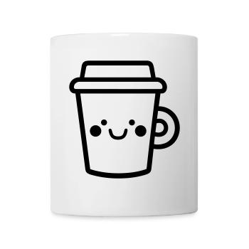 Kaffeebecher - Tasse - Weiß - Vorne