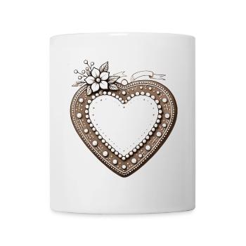 Gingerbread Heart Frame Tradition and love combined - Mug - white - Front
