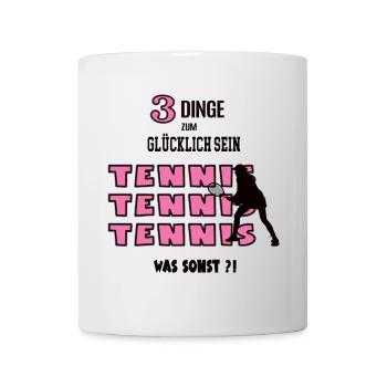 Tennis Was Sonst Spiel Tennisspielerin Spielerin - Tasse - Weiß - Vorne