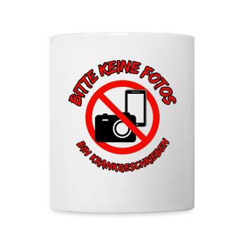 S’il vous plaît pas de photos - Je suis en congé de maladie - Mug blanc - blanc - Devant