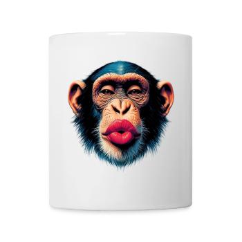 Baiser de singe - Mug blanc - blanc - Devant