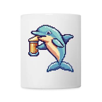 Delfin Beer Pixel - Mug - white - Front