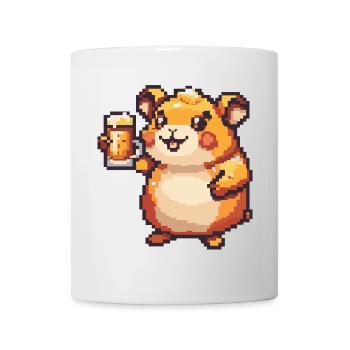 Hamster Beer Pixel - Mug - white - Front