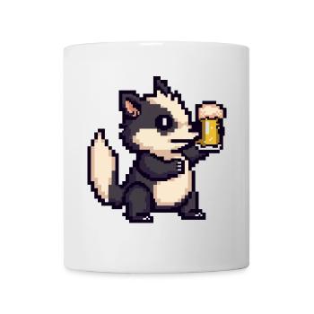 Skunk Bière Pixel - Mug blanc - blanc - Devant