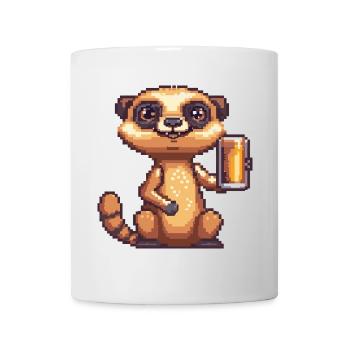 Suricate Bière Pixel - Mug blanc - blanc - Devant